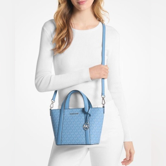 Michael Kors Small Pratt Tote in Pacific Blue – Brand New With Tags - Picture 2 of 16